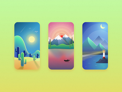 Scenery(3p) illustration scenery sketch ui