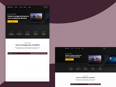 Rippling — Mobile Device Management css dark dark ui grid grid layout html landing page landing pages layout product page responsive saas saas landing page saas web design saas website ui web web design website