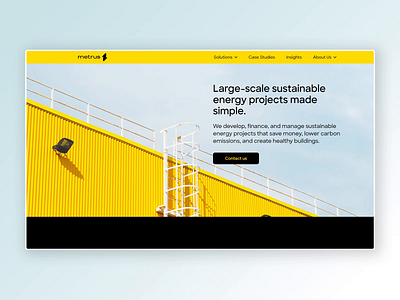 Metrus Energy — Homepage colorful css energy homepage html landing page layout responsive responsive design responsive website sustainability ui web web design website