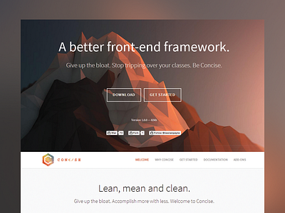 Concise Homepage creative css css3 design grid homepage html html5 landing landing page web design website