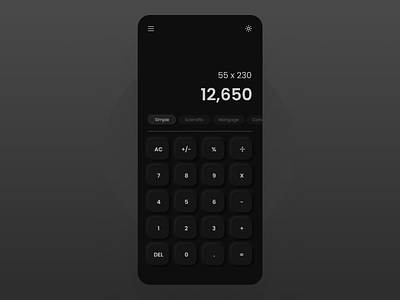 Multipurpose Calculator calculator dailyui day3 graphic neumorphic productdesign ui uidesign