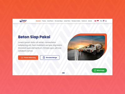 Waskita Beton Precast hero section imam imam rianto landing page ui design uidesign uiux uxdesign waskita waskita beton precast waskita karya waskita precast web design