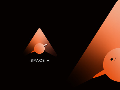 A + Space Logo Design bletterlogo branding creative logo design graphic design illustration logo logo design logos logotype modern logo space space logo vector