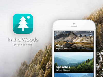 I the Woods. App case study. app hiking woods