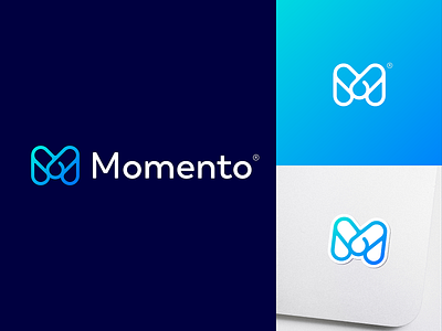 momento app branding design icon logo logodesign minimal vector