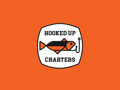 Hooked up charters logo branding design logo logodesign logotype minimal typography vector