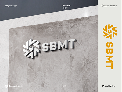 SBMT logo mockup branding design icon logo logo mockup logodesign mark minimal mockup monogram vector
