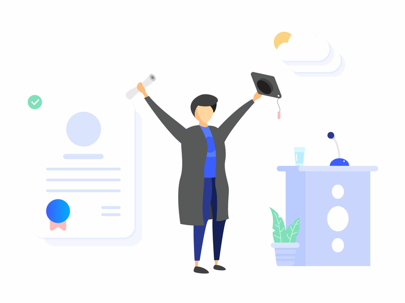 Dana Illustrations Graduation By Mohammad Taghizadeh On Dribbble