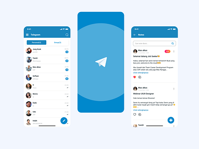 Telegram Redesign - Mobile App case study design graphic design redesign study case telegram ui ui de