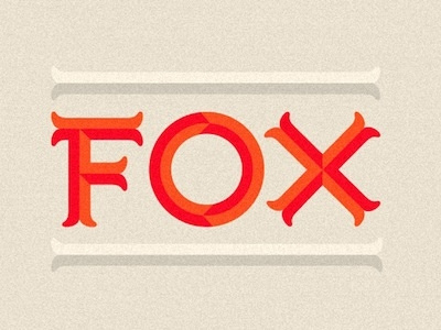 FOX fox foxrabbit logo orange red tag