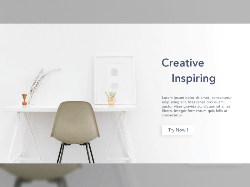 Landing page - Parallax Exploration animated app gif interaction design interior landingpage motion parallax shot ui