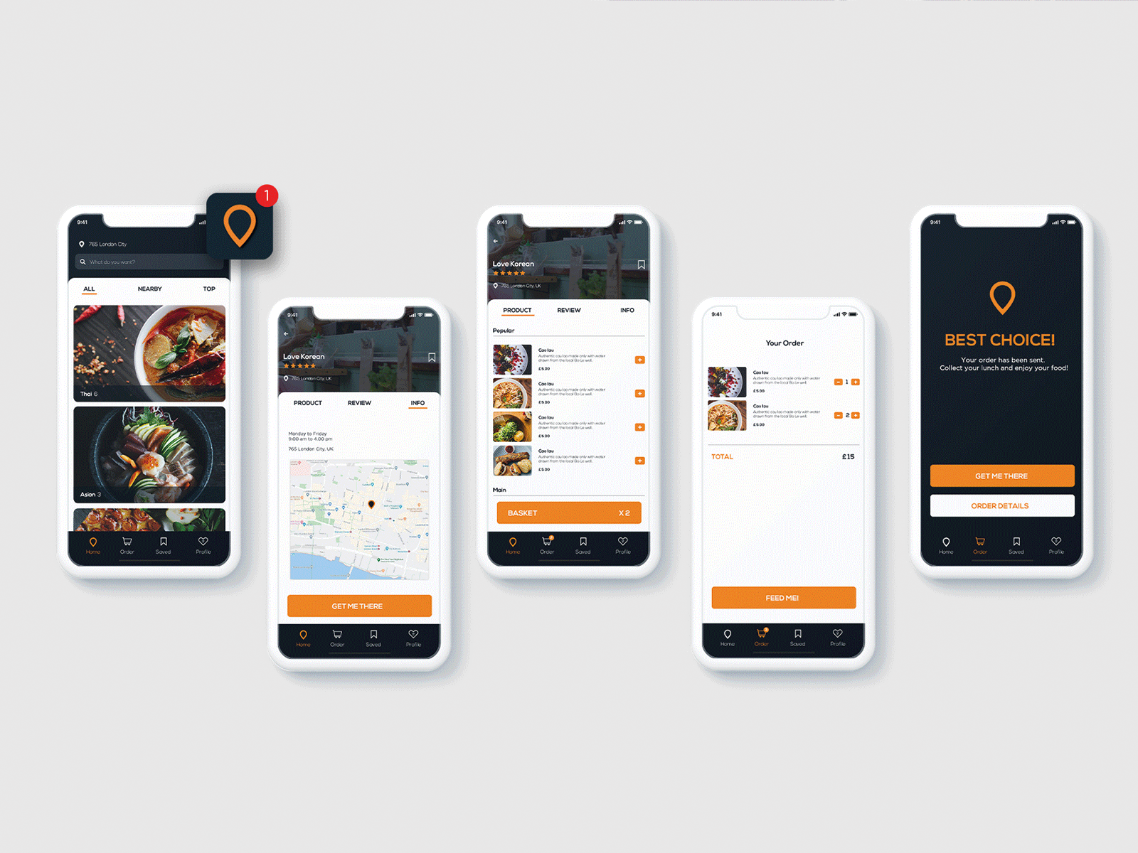 Food Finder app app design branding design illustration mobile app ui ui ux ui design ux ux design