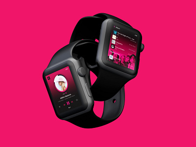 UI Design: Music Player for Apple Watch branding dailyui dailyui009 digital design graphic design music player