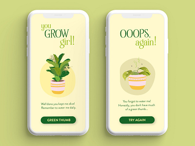 UI Design: flash message. YOU GROW GIRL! appdesign branding dailyui dailyui011 graphic design ui uidesign