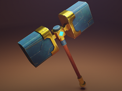 Stylized Fantasy Hammer - 3D Game Art 3d design