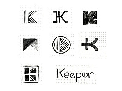 Keeper Security Logo branding graphicdesign identity informationsecurity logo sketchbook sketches⁠