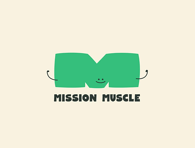 Mission Muscle Branding branding character design charity colorful family fun graphic design healthcare kids logo nonprofit playful