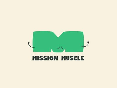 Mission Muscle Branding branding character design charity colorful family fun graphic design healthcare kids logo nonprofit playful