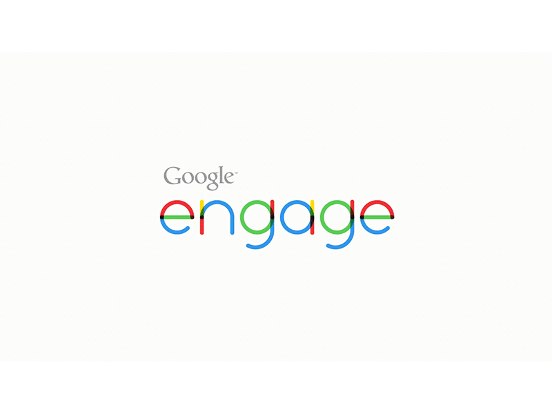 Google Engage Branding animation branding coming together dishing it out engage enjoying the ride fun geometry google google engage making it happen primary colors