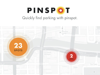 Pinspot - Parking circles identity interface mobile