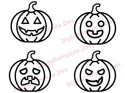 JACK O'LATERN PACK - Halloween Pumkin Pack graphic design halloween illustation svg vector