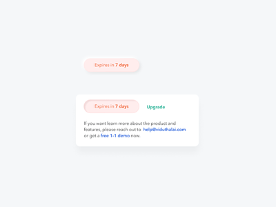 Trial Notification demo expired expiry button on the header plan expired plan upgrade product expired product plan productdesign skeumorphism trial trial expired upgrade