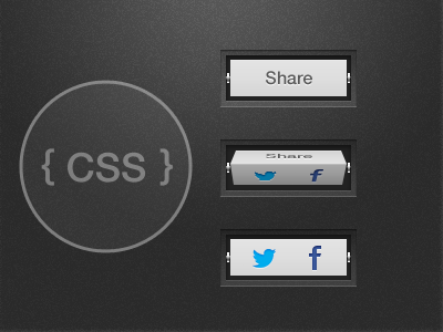 Share Spinner animation button coding concept css cube facebook share spinner twitter viduthalai
