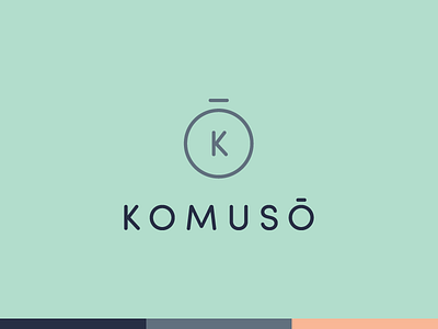 Komuso Branding blue brand branding color jewelry logo logos navy peach salmon teal