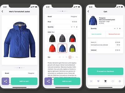 Levidrome UI Continued app cart design ecommerce ios iphone native retail shopping ui ux