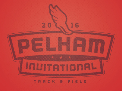 Pelham athletics logo track field