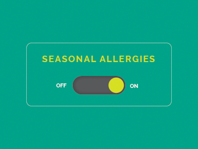 Seasonal Allergies green switch ui yellow