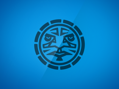 Stare aztec face icon tribal tribe