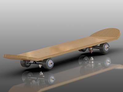Skateboard 3d design render solidworks