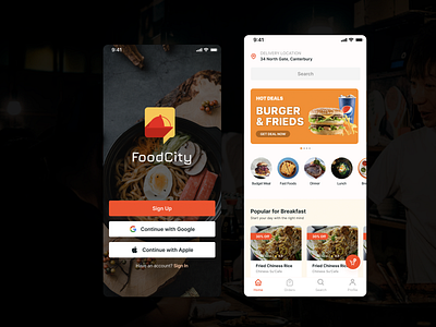 Foodcity app design u ui ux