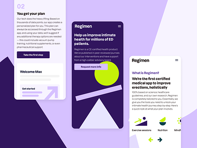 Regimen website graphic design startup ui uiux webdesign