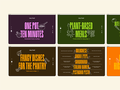 lazy food teaser brand design branding food food design food illustrations pasta startup typography vegan