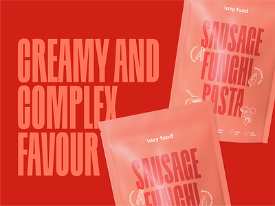 Lazy food pasta packaging