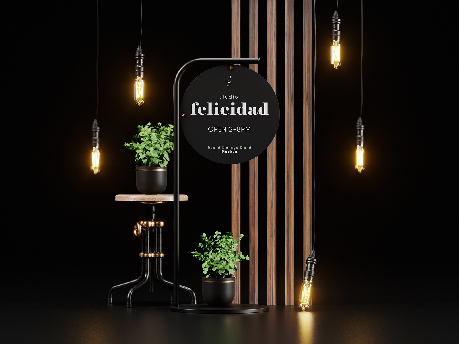 Round Signage Stand Mockup PSD by StreetD on Dribbble