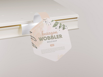 Advertising Shelf Wobbler Mockup PSD market