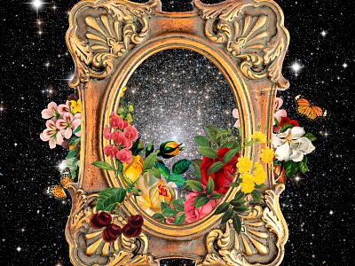 Collages Vol. VIII collage colorful flowers galaxy pin up retro space stars steampunk tropical vintage whimsical