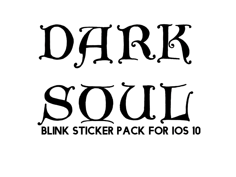 Dark Soul Sticker Pack app black and white dark goth gothic imessage ios10 iphone skull stickers pack