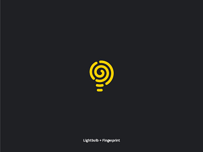 Lightbulb + Fingerprint logo branding creative design first shot graphic identity logo negative space new identity rebrand rebranding vision