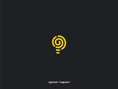 Lightbulb + Fingerprint logo