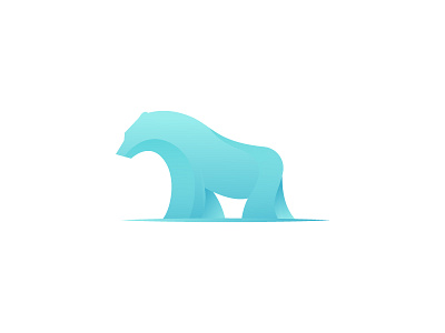 Polar Bear - Day 1/10 animal arctic bear color creative gradient ice identity jakobhoeg logo polar sketch