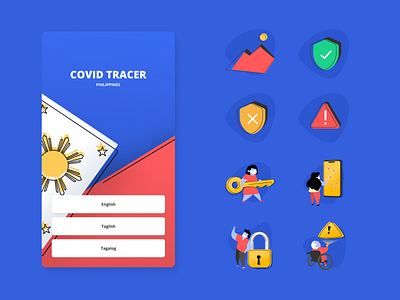 COVID Tracer Philippines - Mobile App covid covid tracer illustrations illustrations／ui ui