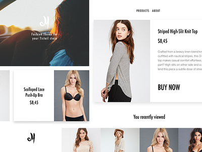 Tictail Theme branding clean design ecommerce fashion flat sketch store tictail typography ui visual