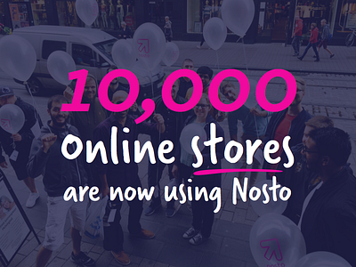10k branding ecommerce magenta magento milestone nosto personalization pink prestashop shopify store typography
