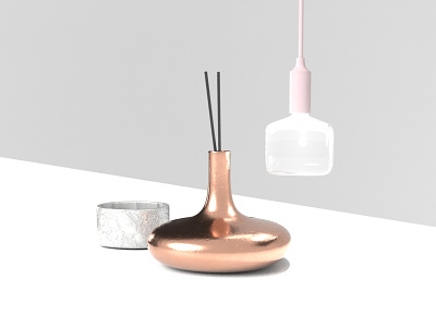 Objects Copper 3d bowl design finland helsinki illustration industrial design interior lamp objects render
