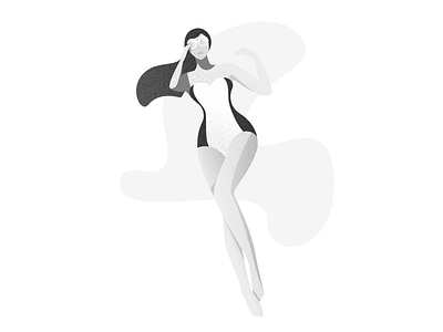 Lady Nautical affinity beach character designer finland flat grey illustration illustrator vector white woman