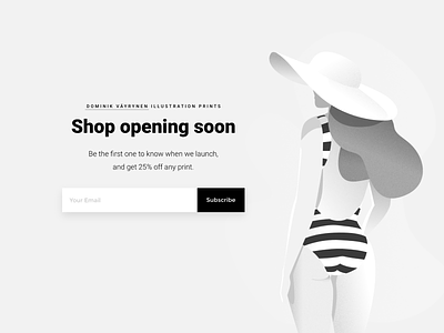 Shop Opening affinity beach designer female grey hat helsinki illustration print shop white woman